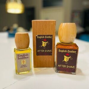 Vintage unused English Leather After Shave - 4 and 8 oz
